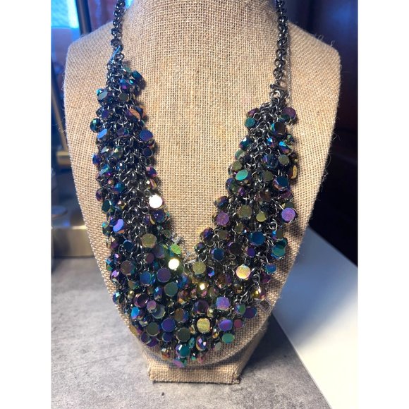 Necklace and earring set, glam style - Picture 2 of 5